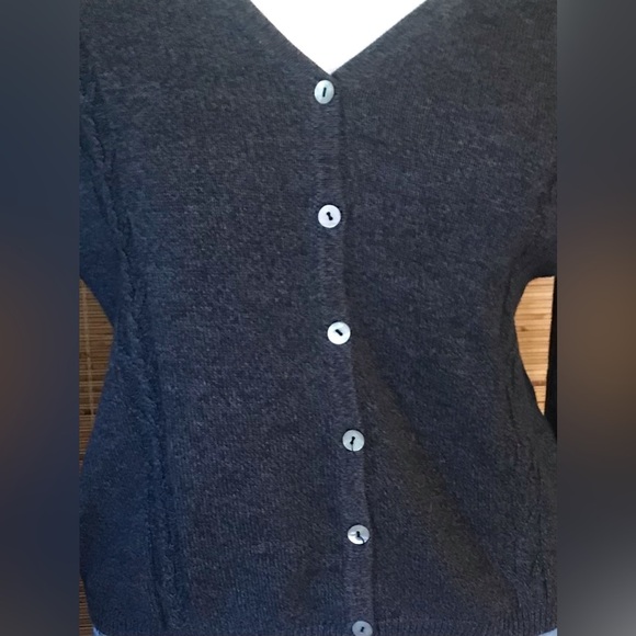 Vintage Tail Cardigan Cable Striped Size M Sweater - Picture 2 of 8